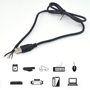 USB Pigtail 5 tel, 1M/3.3FT USB 2.0 erkek 5Pin çıplak kablo Pigtail açık uç uzatma kabloları 5V 2A 5 Pigtail tel bağlayıcı - Product Image 2