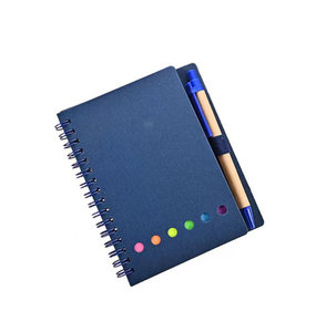 Kraft papier Cover Notepad Spiral Notebook mit Stift Haft notiz - Product Image 1