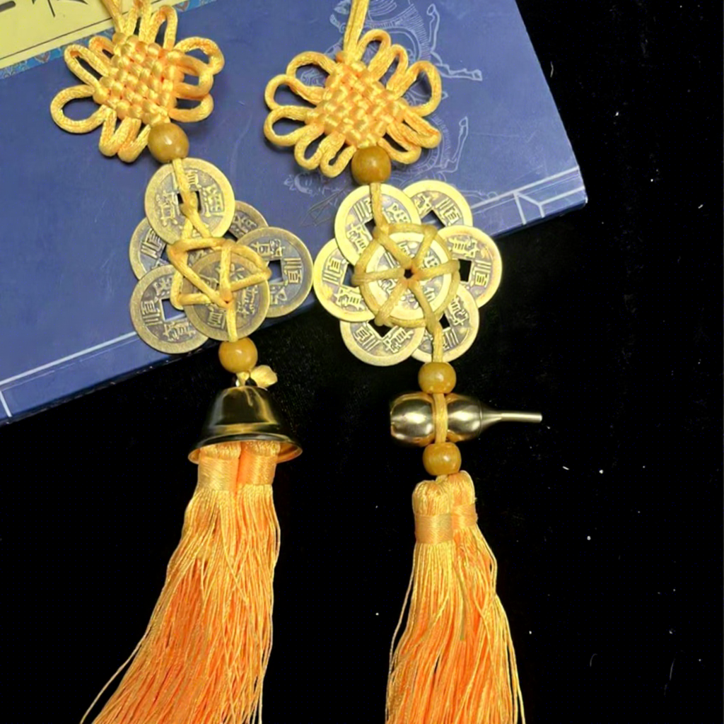 Two black gold bells-five yellow gourd