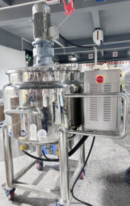 100l 200l电动加热糊剂混合罐除臭加热混合机带搅拌器化妆品混合机 - Product Image 3