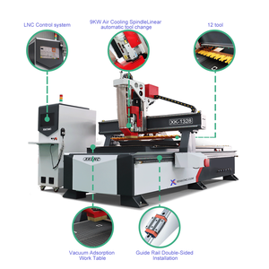 Xunke <strong>Auto</strong> <strong>Loading</strong> and <strong>Unloading</strong> <strong>Cnc</strong> <strong>Router</strong> Atc 9kw Spindle LNC/syntec Control System Artcan/ucancam 1325 Nesting Atc <strong>Cnc</strong> <strong>Router</strong> - Product Image 3