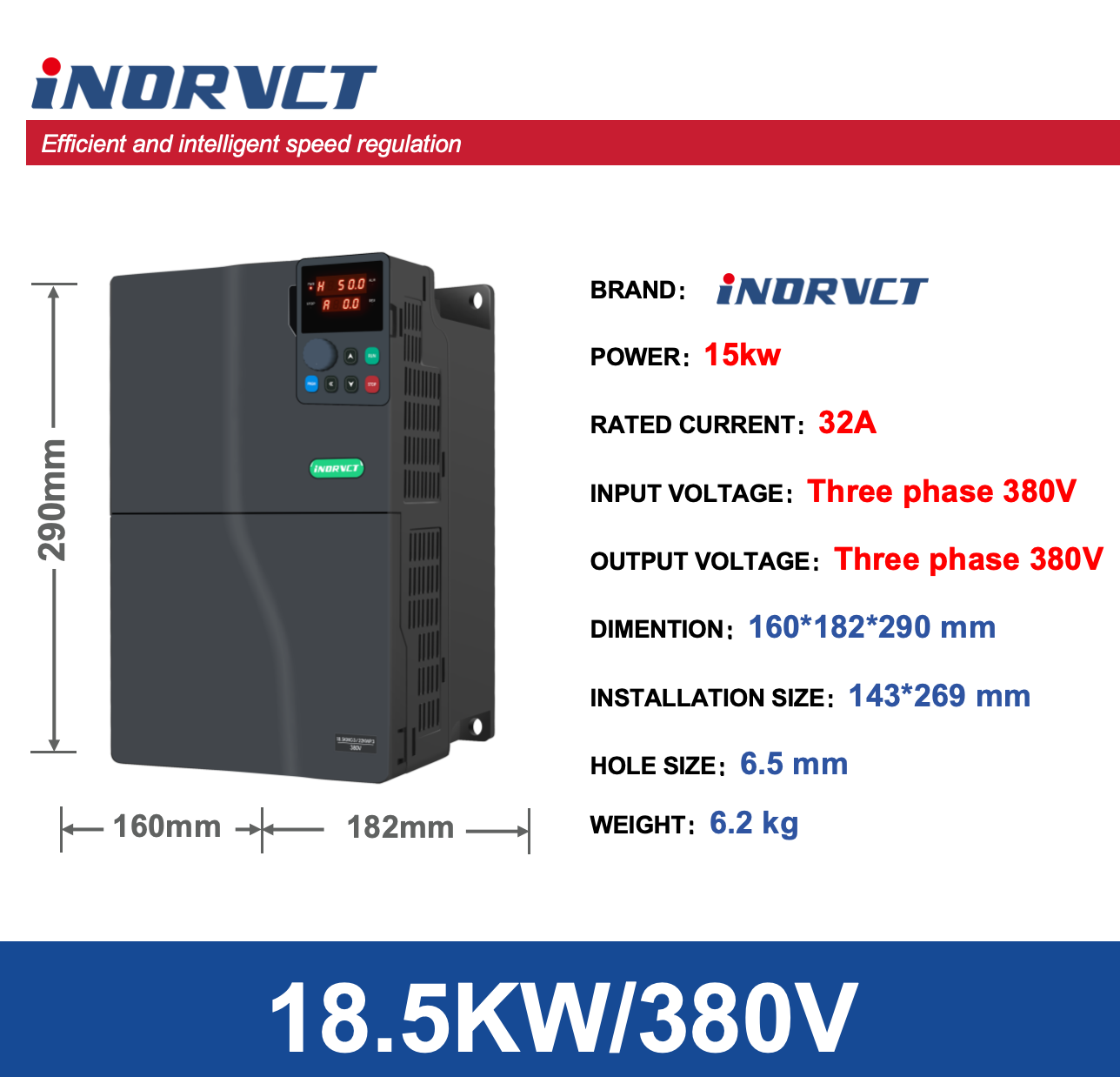 18.5kw/20HP 380V 3Phase