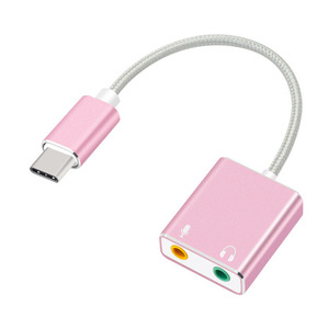 High Quality Type C 7.<strong>1</strong> Ch Stereo <strong>Audio</strong> <strong>Adapter</strong> With Jack 3.5mm Headphone and Microphone Jack for Laptop - Product Image 2