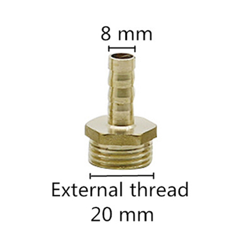 Yellow - 1/2" Male Thread to 8mm