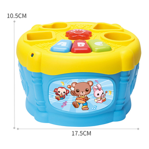 Pil işletmek geometri blok buncket oyuncak plastik bebek oyuncak durm işık ve ses ile - Product Image 5