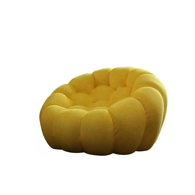 Sofá de tecido de bolha, cadeira com novo design de tecido de colmeia macia, cadeira única, sofá preguiçoso para casa e varanda