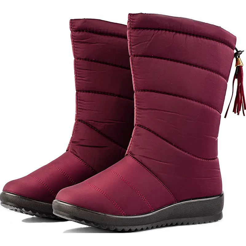 Chaussures étanches en polyuréthane, souliers de neige chauds, en coton, grande taille, pour femmes, vente en gros, mode 2020