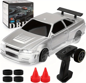 1/43 radyo kontrol Drift araba & 4*2m RC yarış pisti 4WD RC 2.4g Mini yarış oyuncak yüksek hızlı Model - Product Image 1