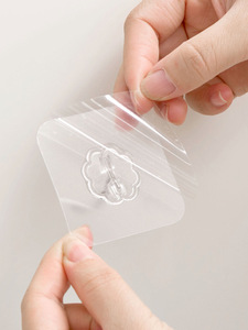 Voltar Autoadesivo Duplo Lado Gancho e <span class=keywords><strong>Loop</strong></span> <span class=keywords><strong>Tape</strong></span> Uso Doméstico Porta Casaco Adesivo De Parede De Madeira Ganchos Organização Da Parede