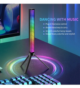 Yüksek kalite ucuz fiyat şarj edilebilir RGB ses kontrolü LED müzik seviyesi ışık pikap lamba ritim müzik ışıkları - Product Image 4