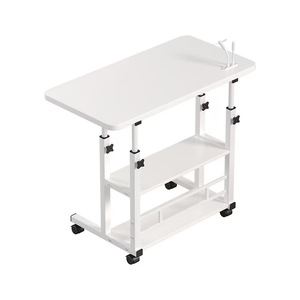 Adjustable Height <strong>Rolling</strong> Laptop Stand Mobile Bedside <strong>Table</strong> 4 Wheels Convertible Study Desk for Bed Sofa Reading <strong>Computer</strong> Use - Product Image 2