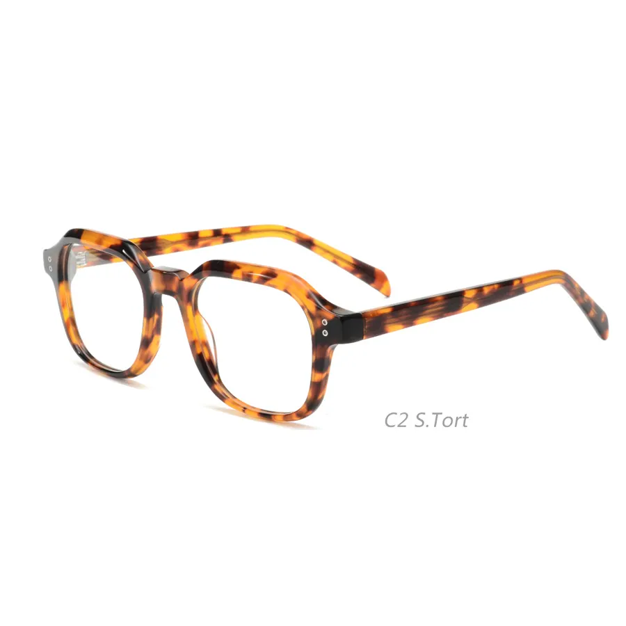 2223 디자이너 광학 아세테이트 안경 안경 안경 안경 안경 3D 두꺼운 복고풍 디자인