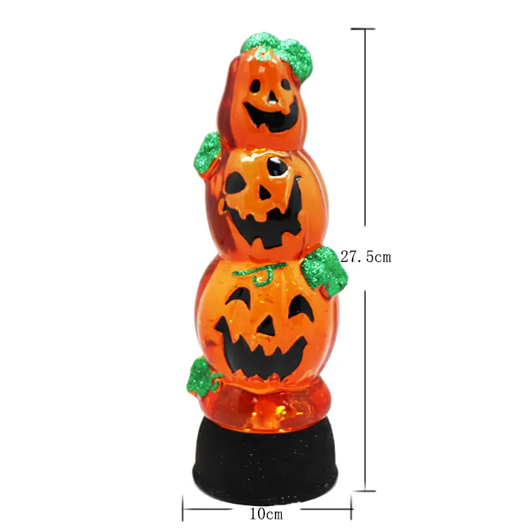 High Quality Snow Lantern Hot Sale B/o Decorations Halloween Plastic Decoration Pumpkin Lamp Water Globe