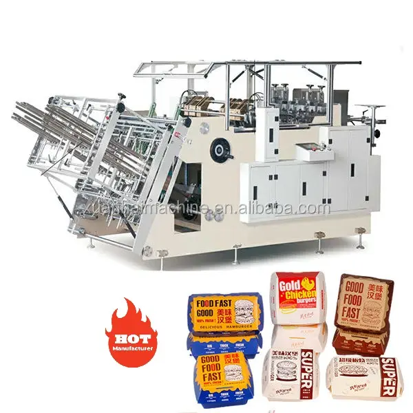 Tốc độ cao giấy tự động ăn trưa hộp máy làm thực phẩm dùng một lần container bánh pizza Hamburger hộp máy