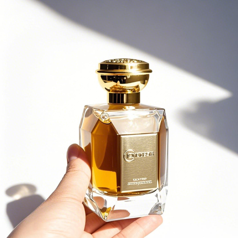 clear glass bottle
