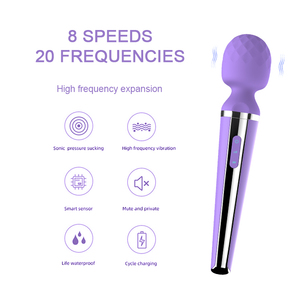 XX Hot Silicone AV Vibrator Quan Hệ Tình Dục Sản Phẩm Phụ Nữ USB Cơ Thể Massage Microphone Siêu Rung AV Wand Massager Dành Cho Người Lớn Quan Hệ Tình Dục Đồ Chơi - Product Image 5