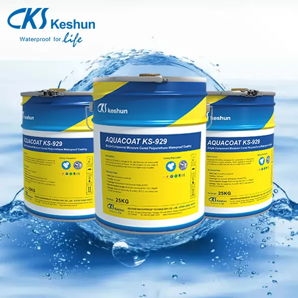 Aquacoat KS-929 wasserdichte elastomere selbst nivellierende Polyurethan-Epoxy-Acryl-Polymer-Beschichtung auf Wasserbasis