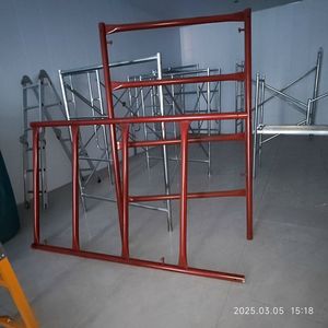 Sistema de marco de andamios móviles Galvanizado Cuatro barras Material de acero de diseño moderno para la construcción de edificios - Product Image 4