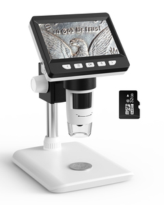 Fábrica al por mayor 4,3 pulgadas LCD 2MP fuente de luz LED 1000X aumento capaz Digital electrónico óptico estéreo Microscopio de bolsillo - Product Image 1