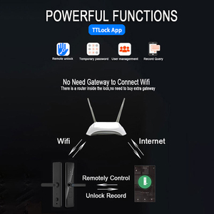 XSDTS TTlock wifi elektronik akıllı kapı kilidi ile biyometrik parmak izi akıllı kart şifre anahtar kilidini daire hava kapı kilidi - Product Image 6