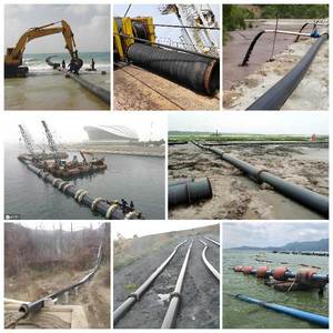 Manguera de descarga de goma de succión con brida Od de 20 "de gran diámetro, ingeniería de dragado Flexible flotante para mangueras de goma de barro y arena - Product Image 3