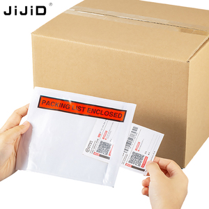JiJiD定制透明塑料不干胶文件封闭钱包运输标签包装清单信封 - Product Image 5