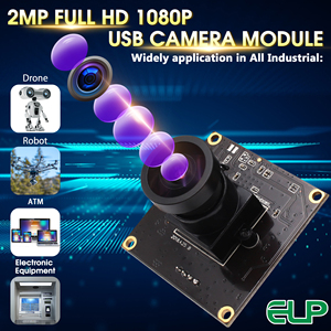Modulo fotocamera USB ELP 1080P ad alta velocità 260fps/120fps/60fps con obiettivo grandangolare da 2.9mm CMOS OV4689 Mini modulo fotocamera per Linux