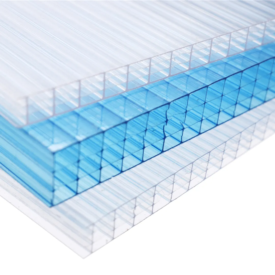 10mm 20mm 32mm twinwall multiwall feuille de polycarbonate de toiture creuse pour toiture