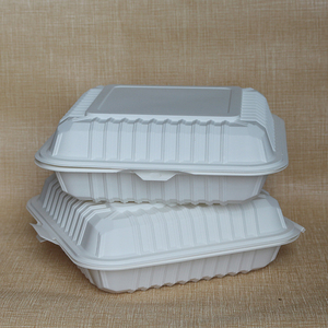 Thân thiện với môi trường compostable bản lề vỏ sò Deli container 6inch 8inch 9inch dùng một lần tinh bột ngô thực phẩm takeout container - Product Image 6