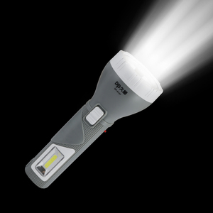 Doppia funzione portatile ricaricabile torcia a LED di grande capacità torcia elettrica con pannocchia LED luce laterale di emergenza - Product Image 2