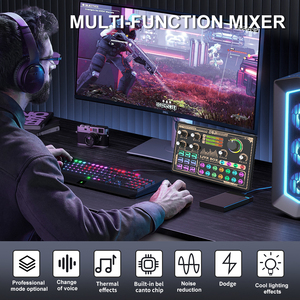 Factory Directly Selling Voice Changer Sound Card with Sound Effects with Audio Mixer Voice Changer Audio Interface Bluetooth - Product Image 3