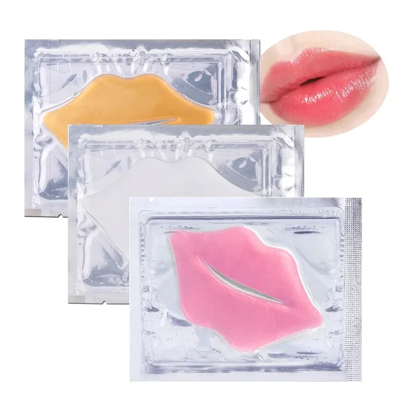 Plumper-mascarilla de colágeno de cristal rosa, parche hidratante para los labios, almohadillas potenciadoras para el cuidado de los labios