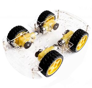 5 colori 4WD kit di telaio per auto Smart Robot per ar-duino con codificatore di velocità nuovo telaio per auto intelligente - Product Image 1