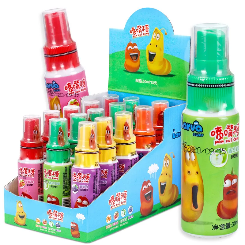 Boquilla creativa para niños con sabor a fruta de 30ml, juguetes para dulces, spray para dulces agrios