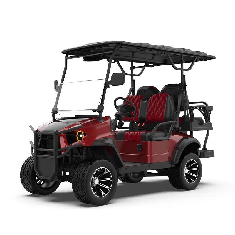 Street Legal CE Certification Golf buggy elettrici con pneumatici Off Road 4 posti Golf cart elettrici