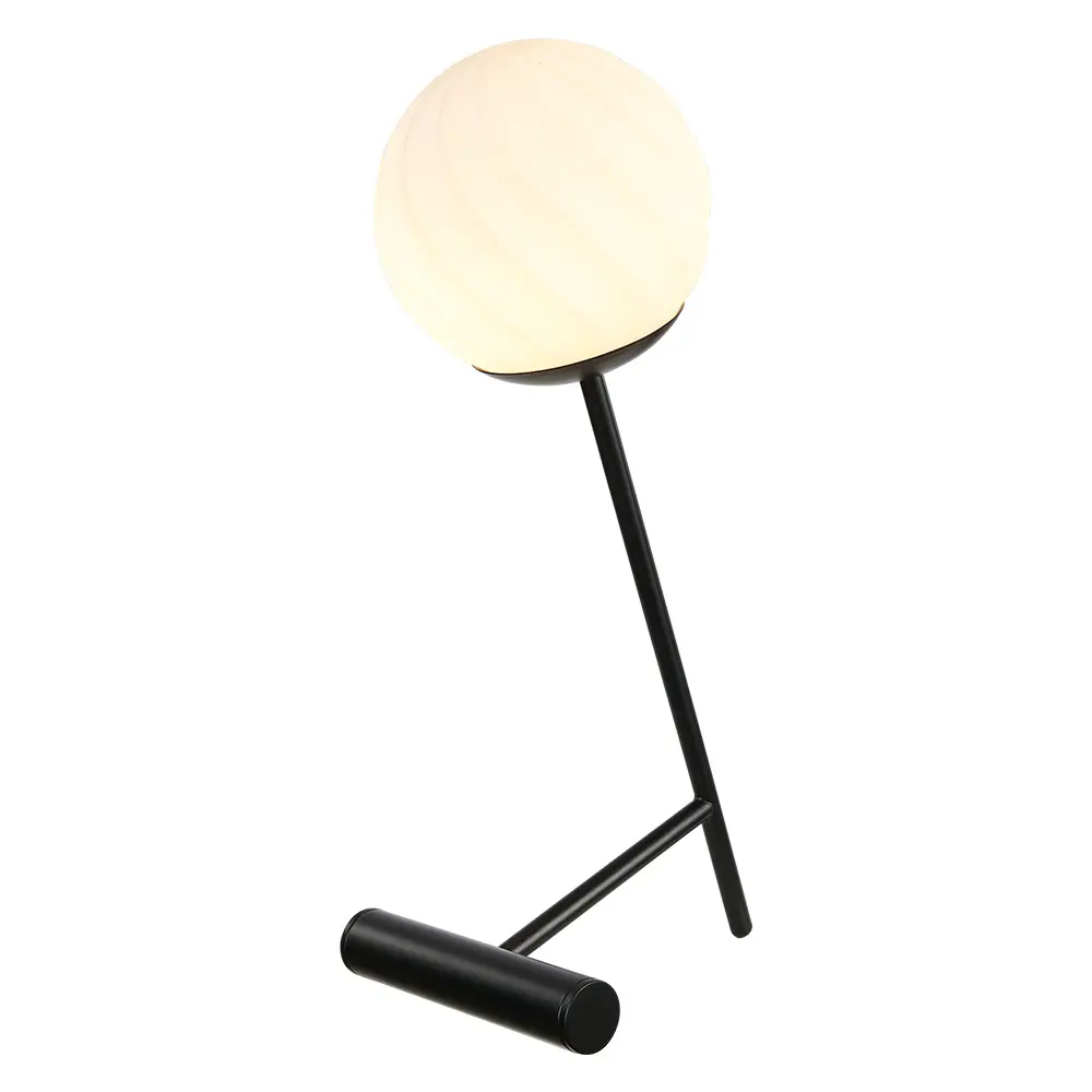 Nordic tavolo luce metallo acciaio Base di vetro sfera comodino decorazione per la casa lampada da tavolo