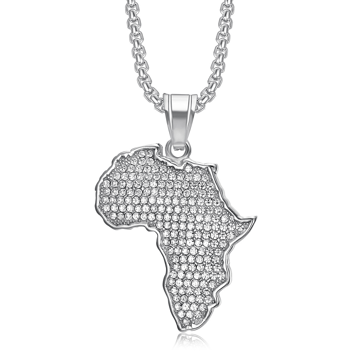 Pendentif simple argenté, grande taille, modèle 2