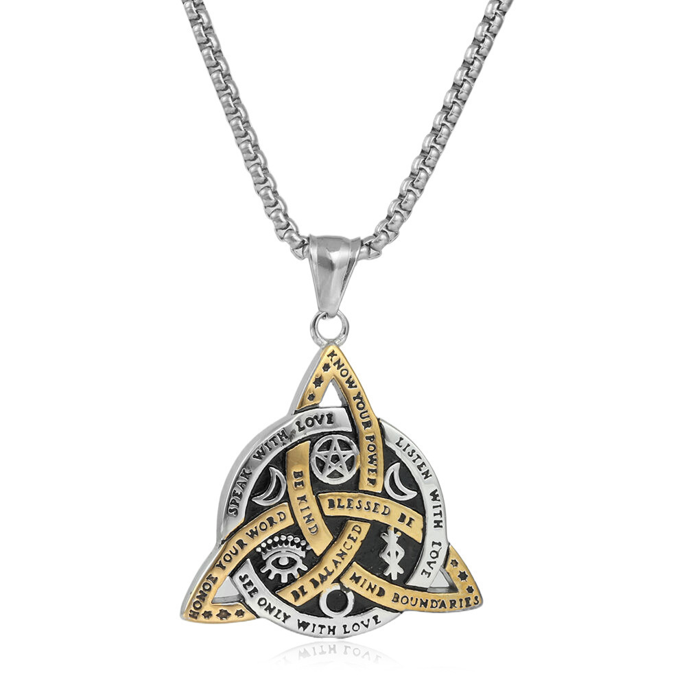 Pendentif unique en or bicolore