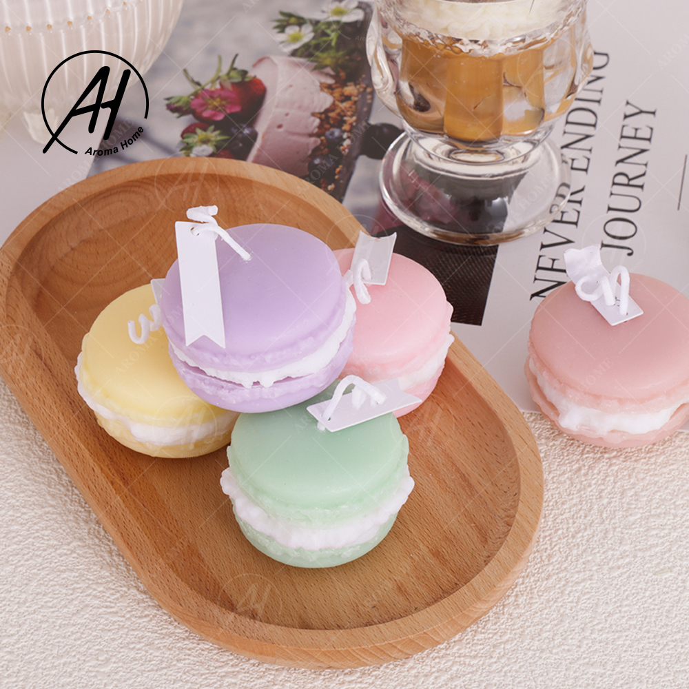 Vela de Mini Soy Wax Macaron Handmade do aroma do fruto da marca própria para o banheiro 3