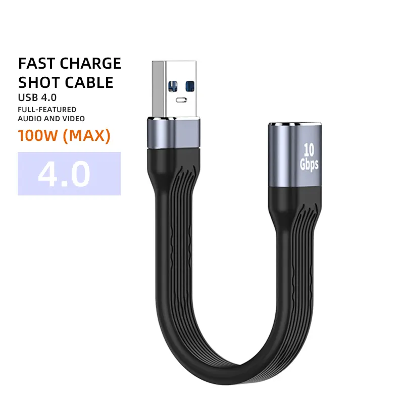 Low Moq PD100W Fast Charging Usb4.0 Gen3 Type-C Data Extension Cable For Mobile Phone