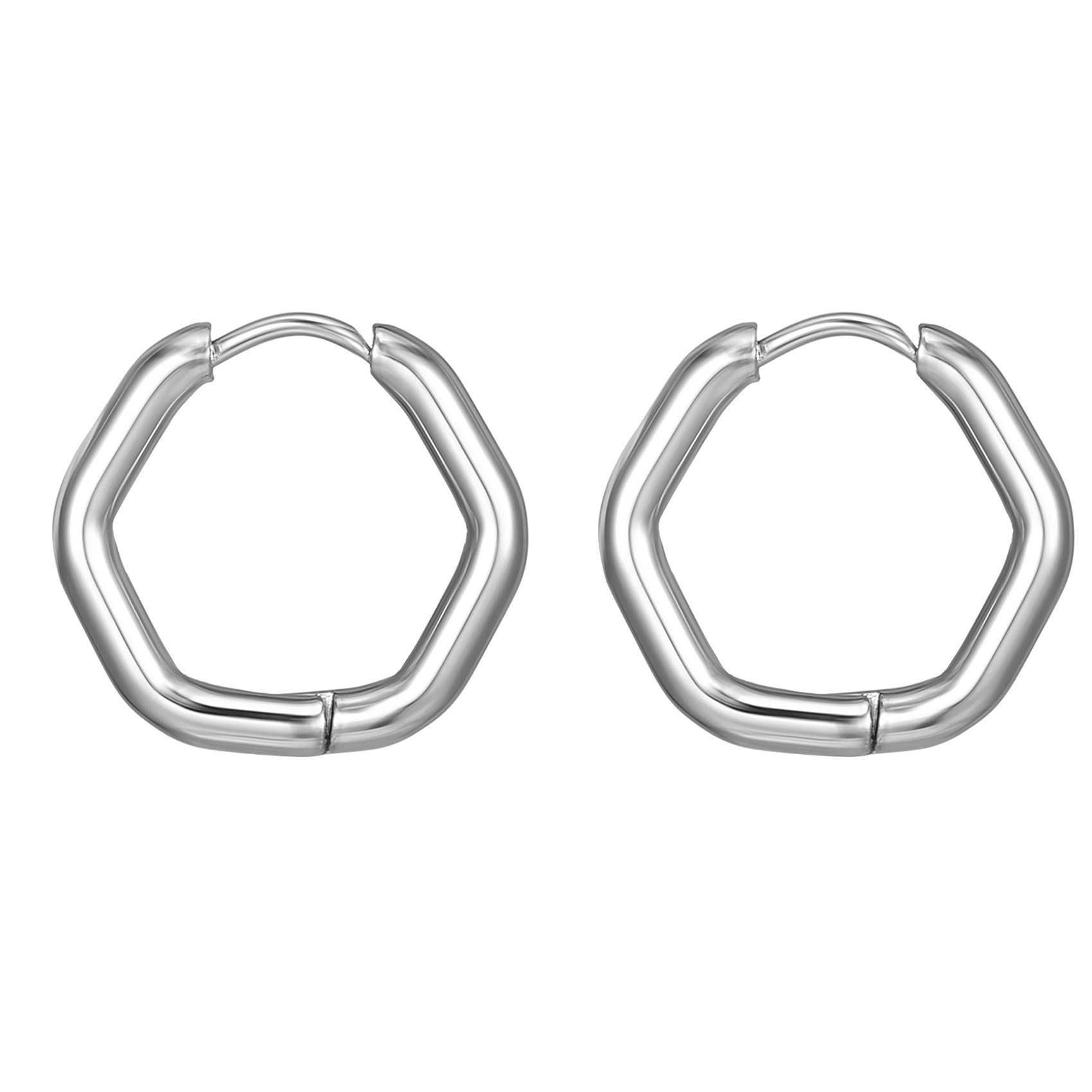 Un rond hexagonal couleur acier
