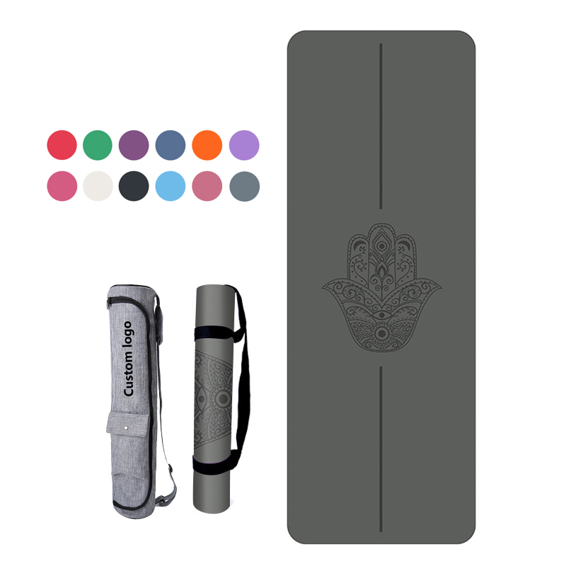 Tapis de yoga en PU - gris