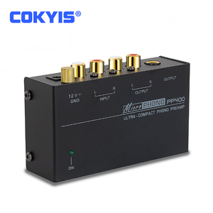 Preamplificador Phono Preamp Amplificador de audio ultracompacto Calidad de sonido de alta fidelidad Entrada de tocadiscos Salida RCA Salida TRS de 1/4"