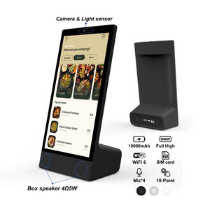 Dijital Masaüstü Reklam Menü Ekranı 15.6 inç Dokunmatik Ekran <span class=keywords><strong>Android</strong></span> 14 4+64GB Pilli Dijital Menü Panoları Restoranlar İçin - Product Image 1