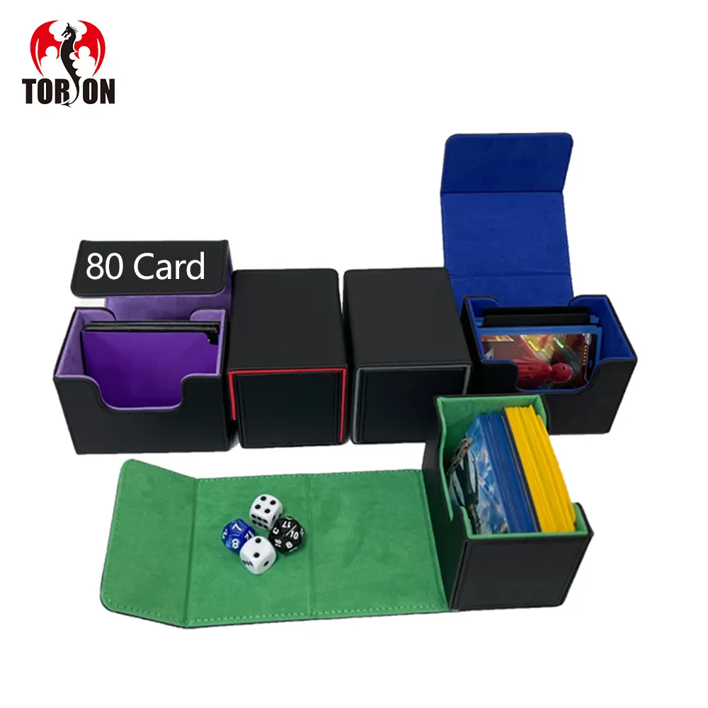 टोरसन बल्क स्टॉक 80+ 100+ 160+ 200+ कार्ड कस्टम पु चमड़ा + फलालैन गेम योगिओह कार्ड टीसीजी एमटीजी पोकेमॉन बड़ा डेक बॉक्स