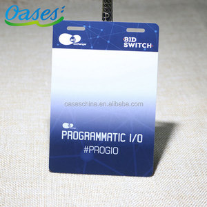 Customized <strong>Vertical</strong> Badge Pvc Party Event Staff VIP Pass Id Card With Lanyard <strong>Slot</strong> <strong>Punch</strong> Hole