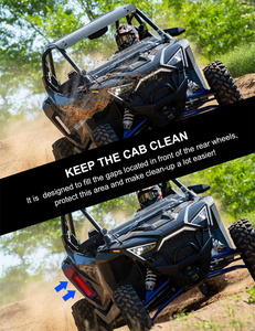北极星<span class=keywords><strong>RZR</strong></span> Turbo R Pro XP 2020-2023的后翼子板喇叭口泥浆襟翼护罩内轮舱挡块关闭翼子板喇叭口配件
