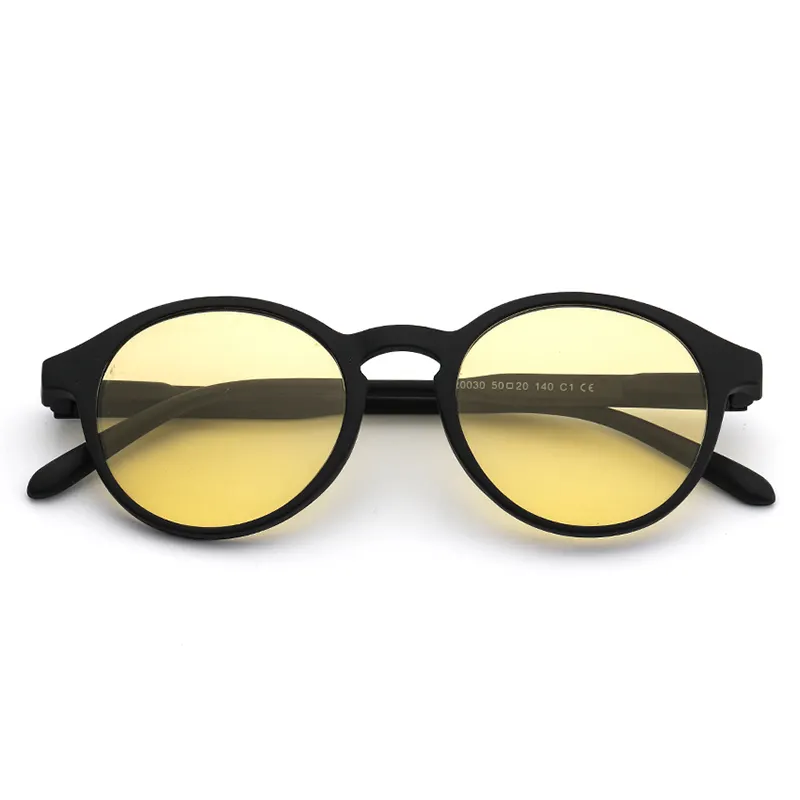 Очки TR90 круглые фотохромные с желтыми линзами для вождения, компьютерные фотохромные с защитой от синего света, очки с блокировкой синего света
