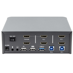 <strong>KVM</strong> <strong>Switch</strong> 2 Monitors 2 Computers,HDMI 4k@60Hz <strong>KVM</strong> <strong>Switch</strong> with USB <strong>3</strong>.0 Port and <strong>3</strong>.5mm, Plug-and-Play