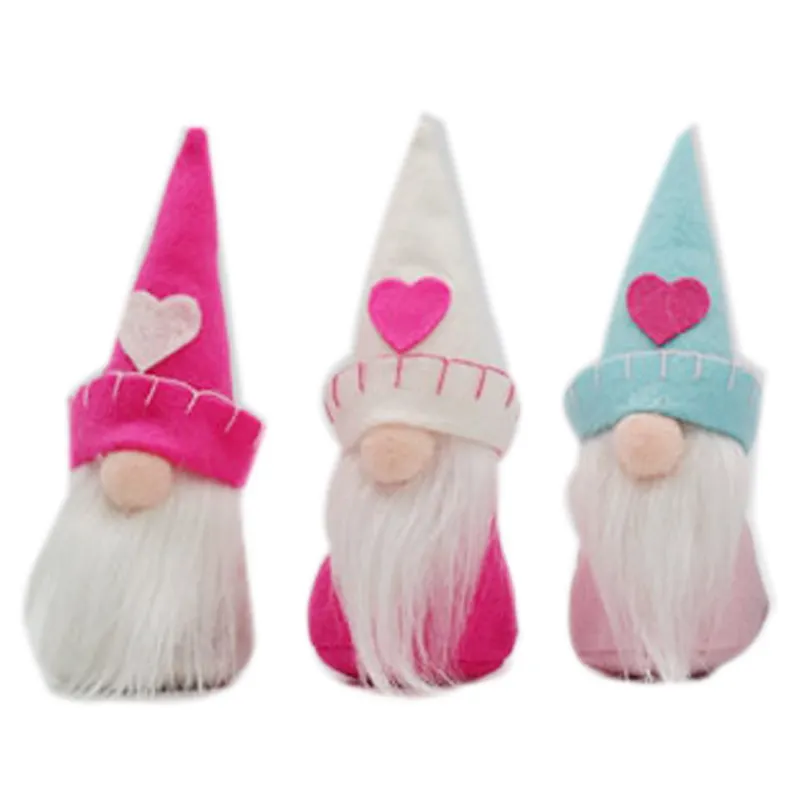 Happy holiday love gnome feltro valentine spirit valentine gift set decorazione di san valentino